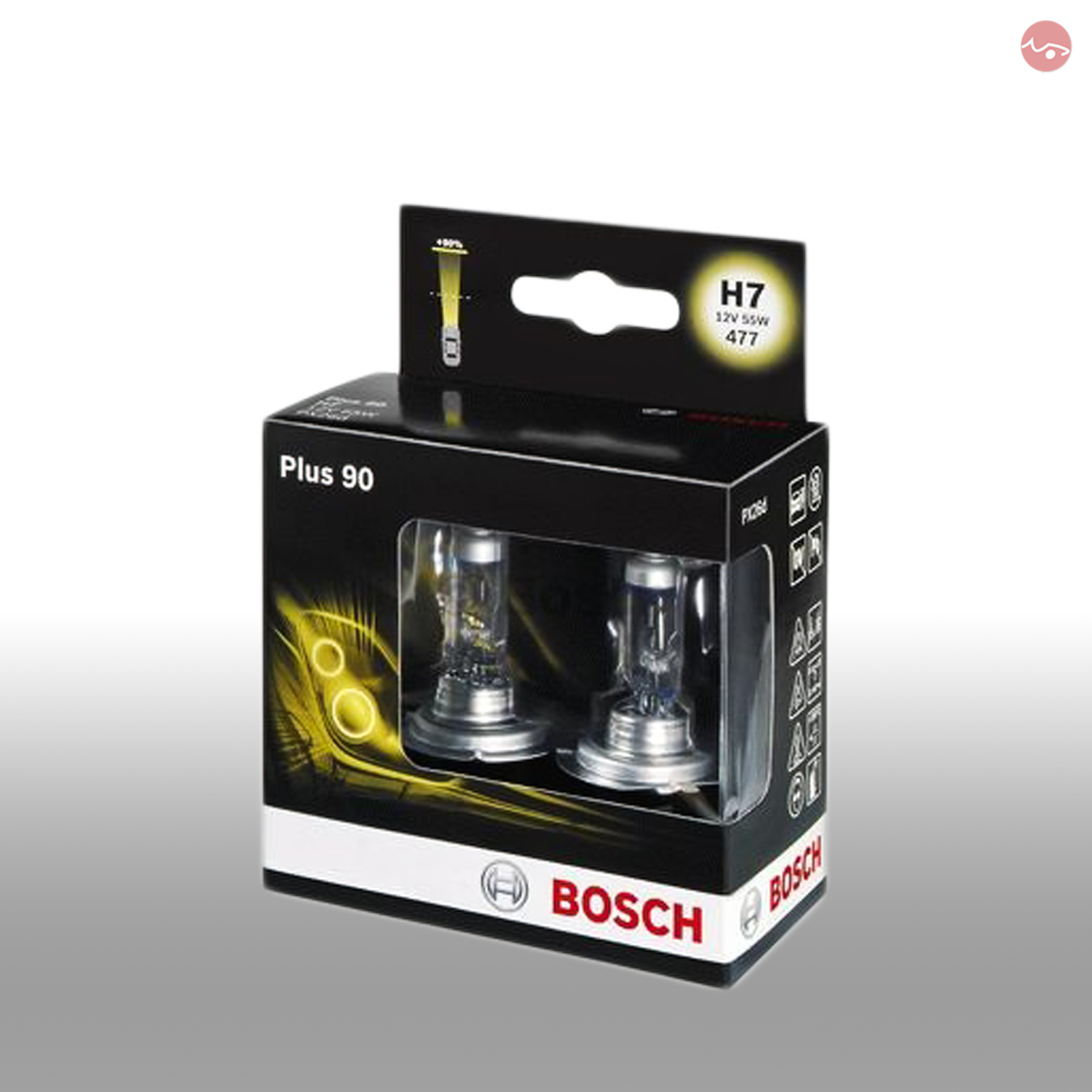 BOSCH AUTOLAMPEN GLÜHLAMPEN PLUS +90 H7 +90% MEHR LICHT 2er-SET ...