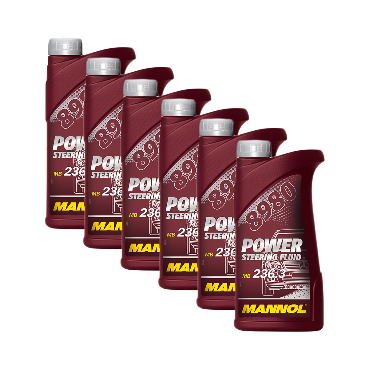 6x MANNOL 8980 Power Steering Fluid Hydraulik Flüssigkeit MB 236.3 500ml