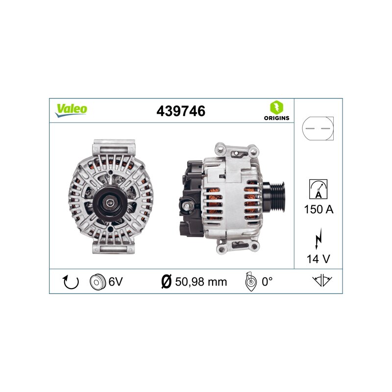 VALEO GENERATOR LICHTMASCHINE 439746 FÜR MERCEDES-BENZ