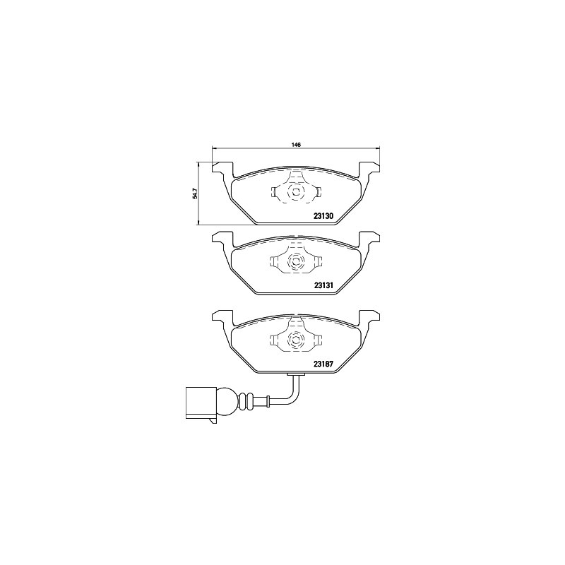 BREMBO BREMSKLÖTZE BREMSBELÄGE BREMSBELAGSATZ VORDERACHSE FÜR AUDI SEAT SKODA