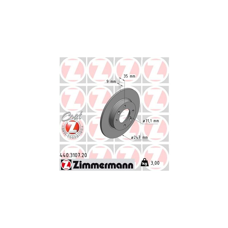 ZIMMERMANN Bremstrommel 440.3107.20