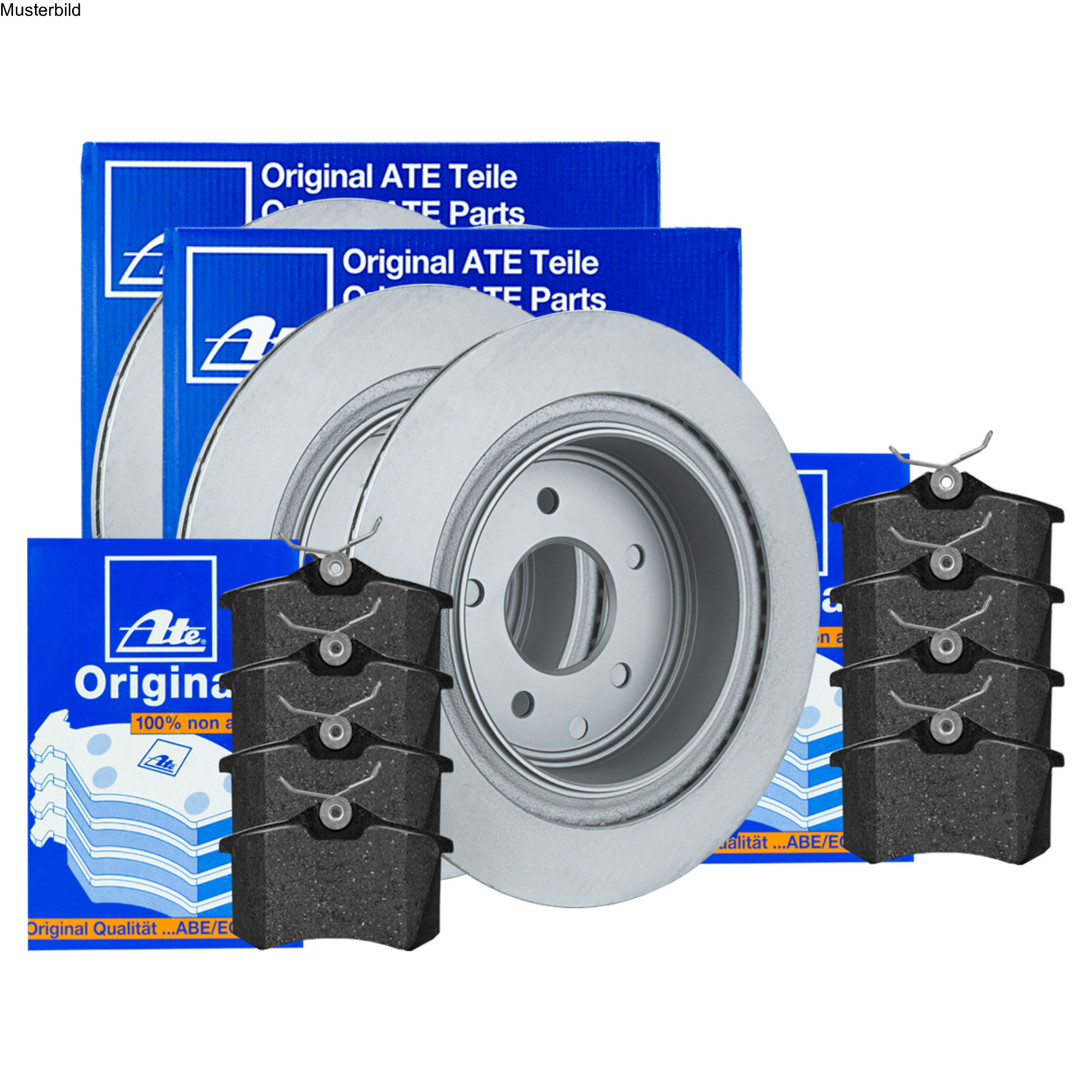 ATE BREMSSCHEIBEN+BREMSBELÄGE SET VORNE+HINTEN FÜR VOLVO V70 II 2.5 2.4 T AWD T5