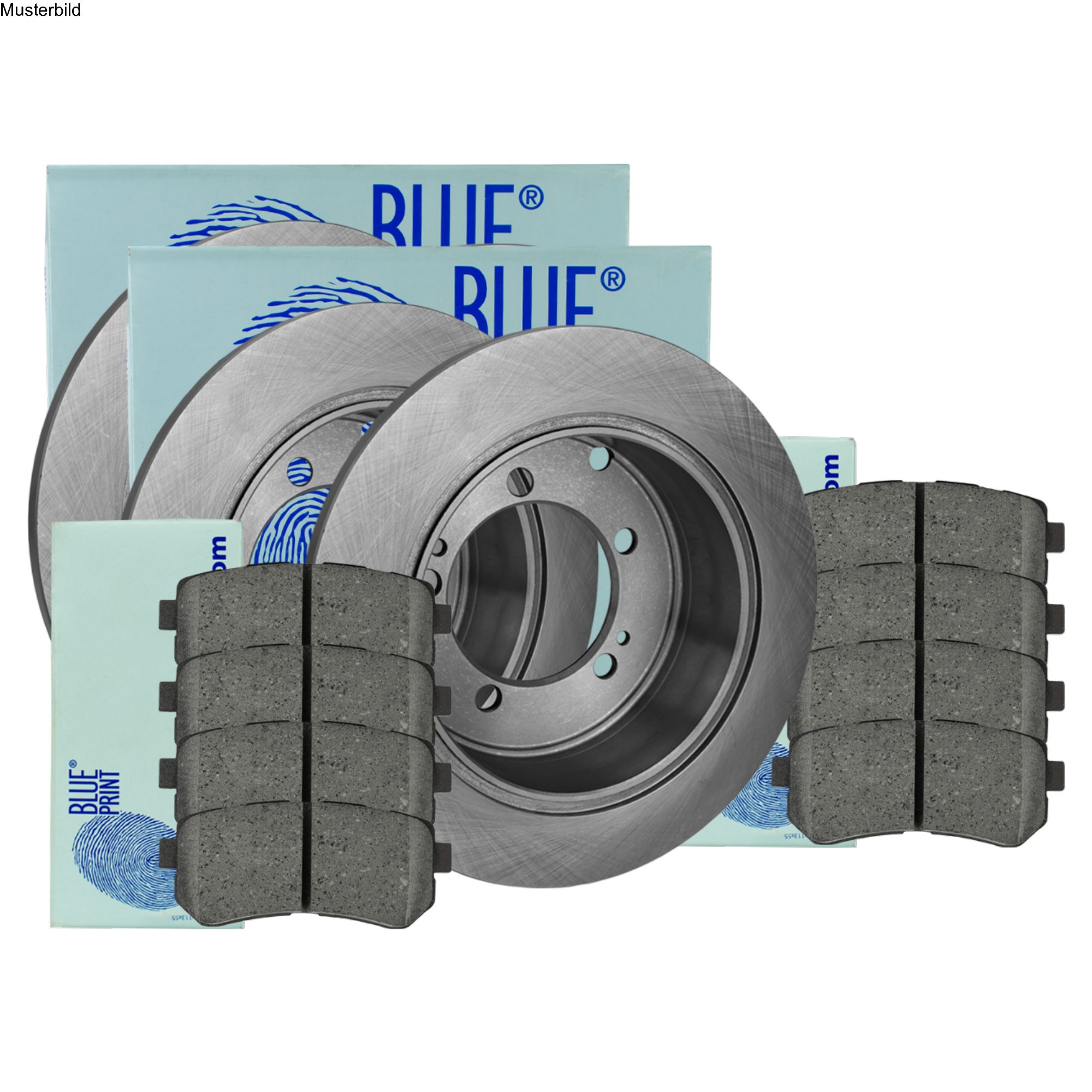 ATE BREMSSCHEIBEN+BREMSBELÄGE SET VORNE+HINTEN JEEP CHRYSLER COMPASS 2.0 4x4 CRD