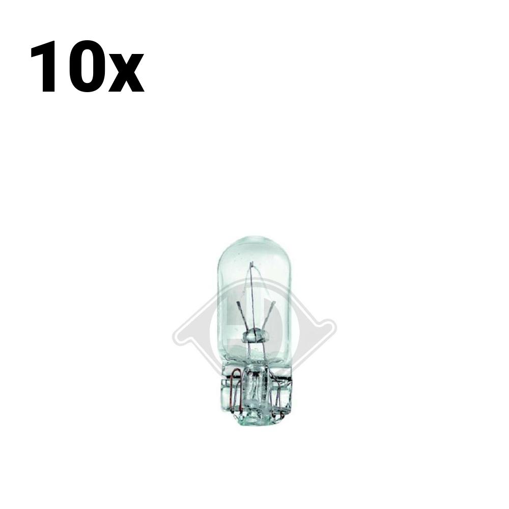 10x DIEDERICHS GLÜHLAMPE HANDSCHUHFACHLEUCHTE 12V 3W W3W W2,1x9,5d LID10090