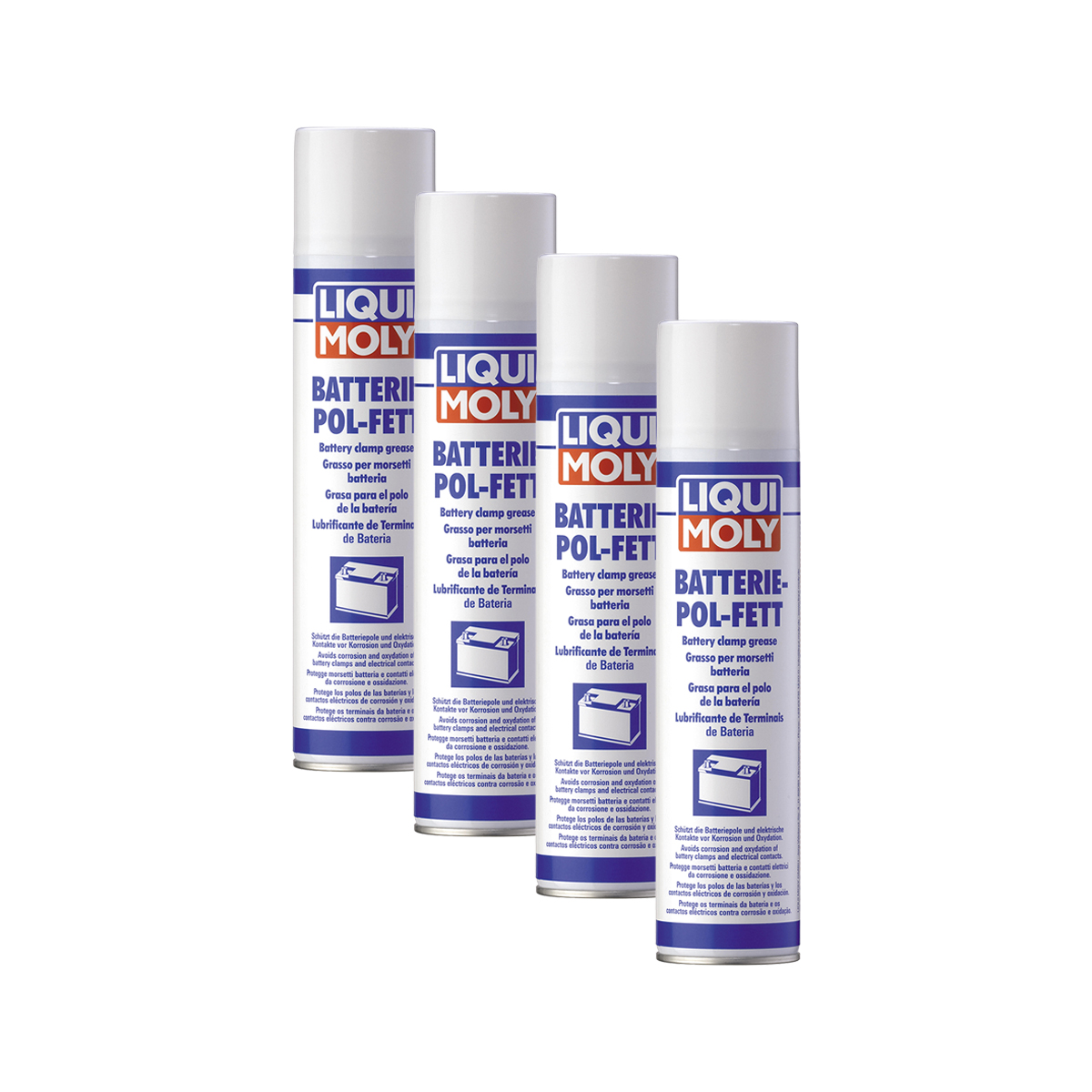 4x LIQUI MOLY 3141 Batterie-Pol-Fett-Spray 300ml