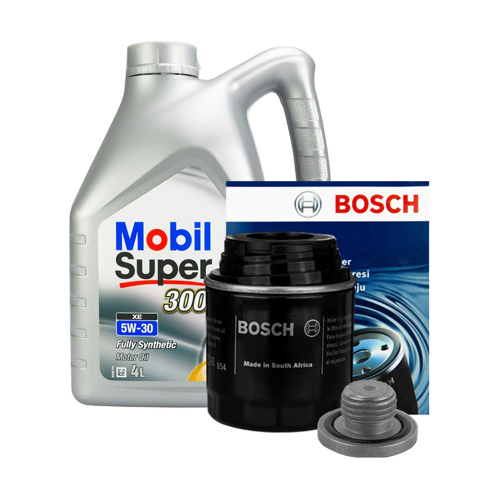 MOBIL MOTORÖL 5W-30 4L BOSCH ÖLFILTER ÖLWECHSELSET FÜR VW CORRADO 1.8 G60 1.8