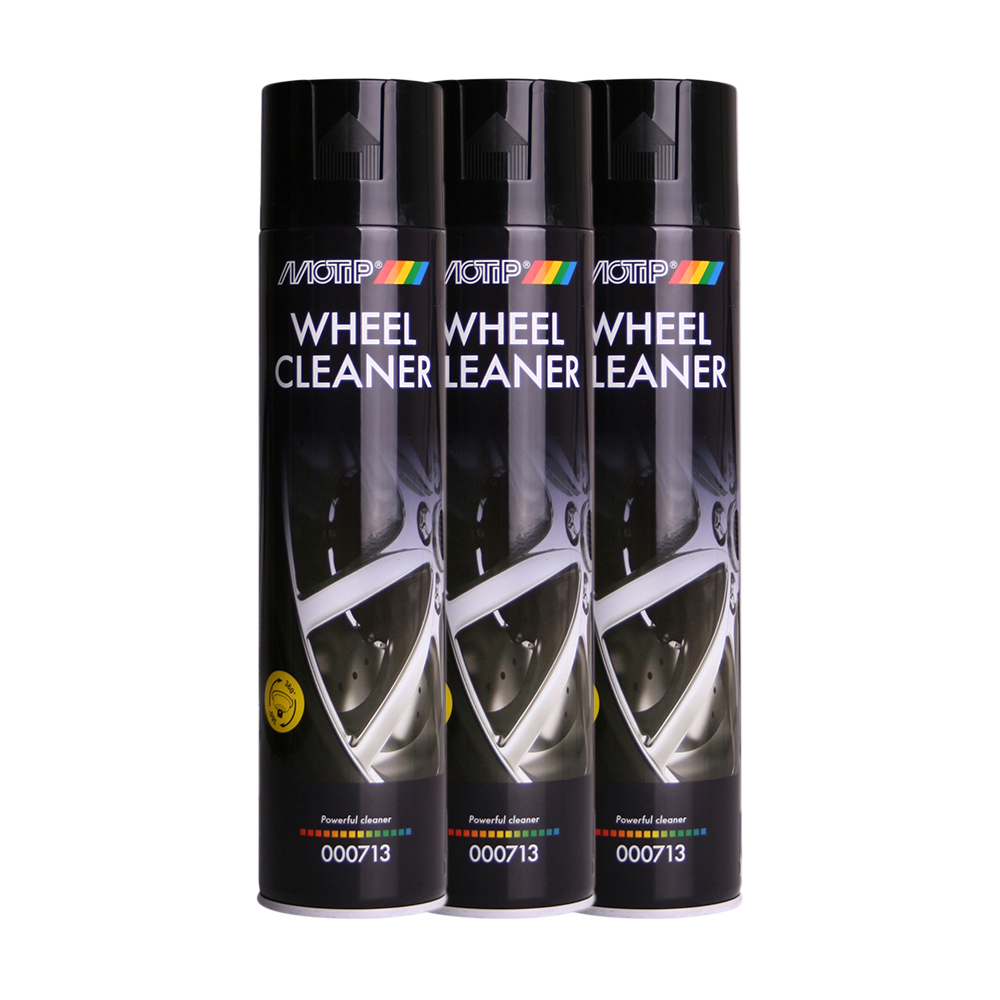 3x MOTIP FELGENREINIGER WHEEL CLEANER FELGENPFLEGE ALUFELGEN 000713 600ml